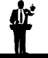 Man at lectern